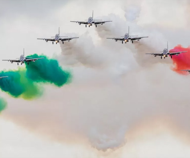 Italian Air Force display team at the 2019 Royal International Air Tattoo at RAF Fairford.